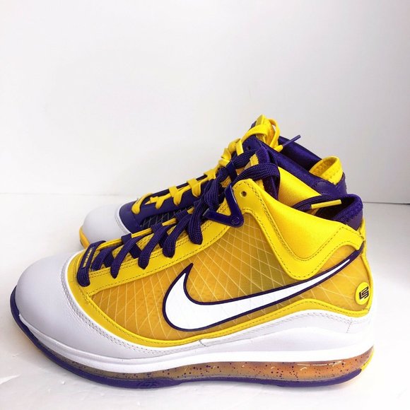 Nike Lebron 7 Media Day Shoes Men’s Size 6.5 CW2300-500 Purple/White/Yellow main image 4